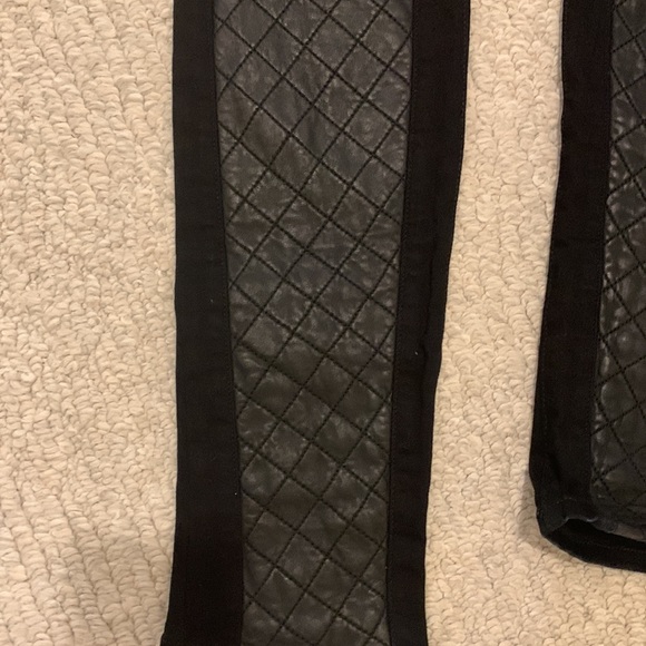 Joe’s brand new black jeans size 27 new with tag with leather design the front - Picture 7 of 14